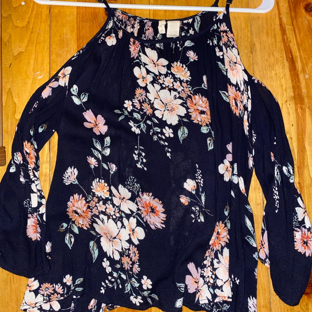 Off the shoulder tank top.